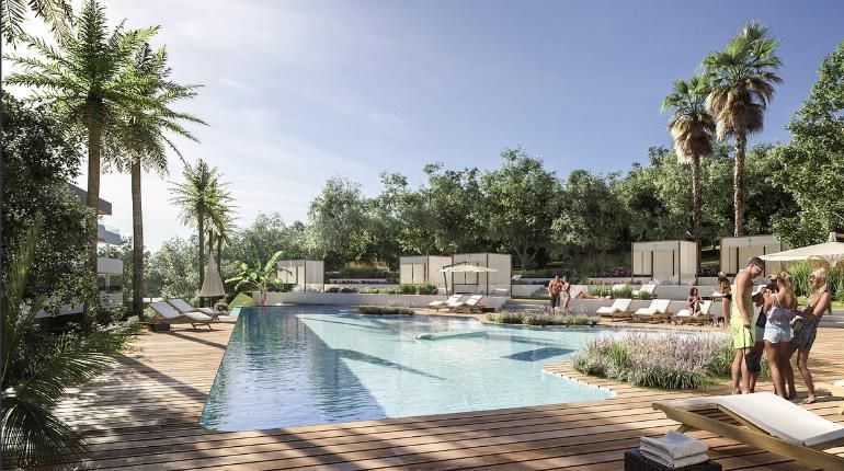 Swimming pool of Apartment to rent in Sotogrande  with Air Conditioner, Private garden and Terrace