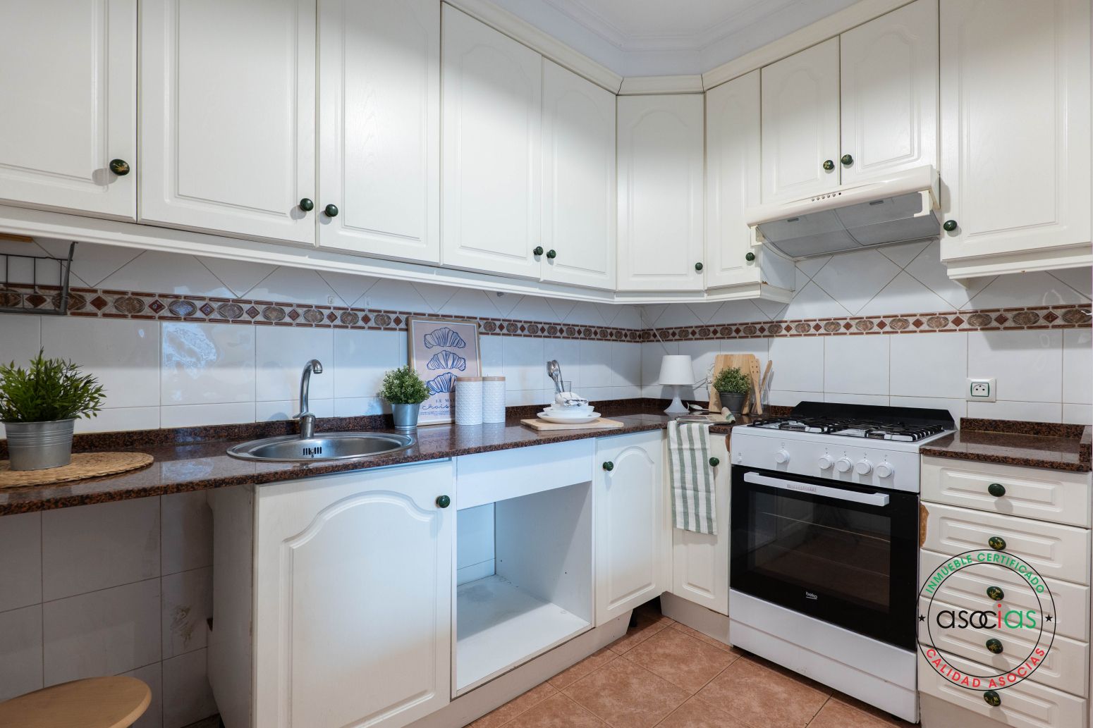 Kitchen of Flat for sale in Gijón   with Heating and Parquet flooring