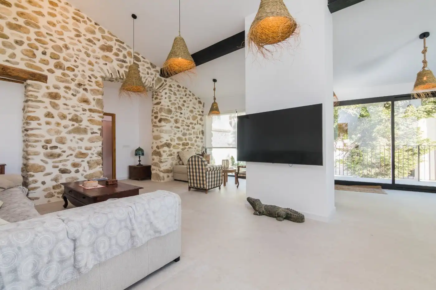 Sala d'estar de Casa o xalet en venda en Cocentaina amb Calefacció, Jardí privat i Terrassa