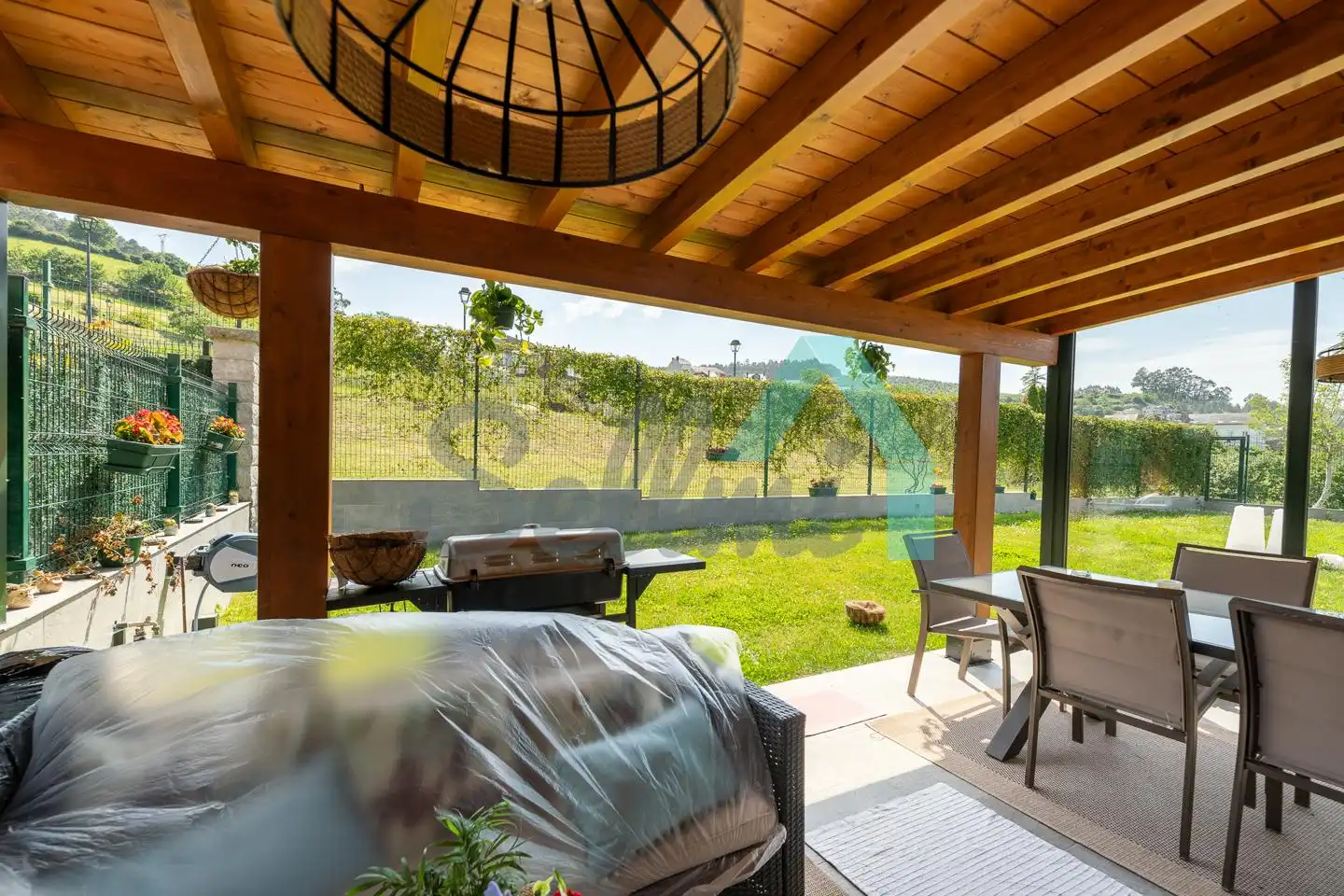 Terrasse von Einfamilien-Reihenhaus zum Verkauf in Vegadeo mit Heizung, Privatgarten und Terrasse