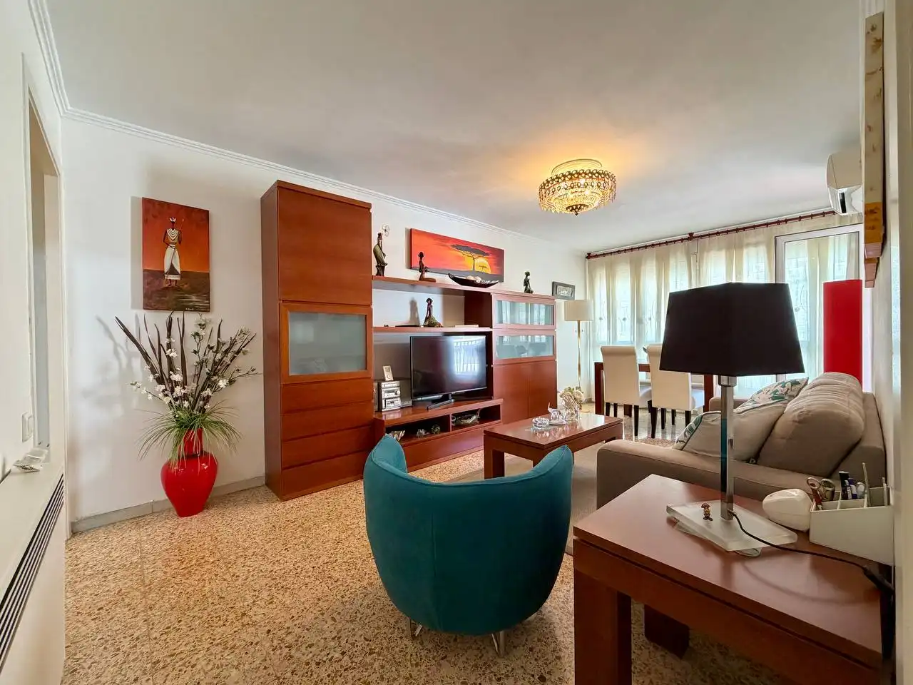 Sala de estar de Piso en venta en Barcelona con Aire acondicionado, Amueblado y Balcón