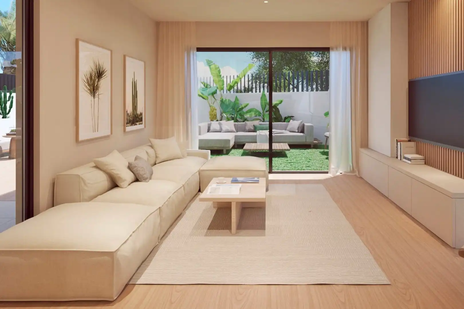 Sala d'estar de Casa o xalet en venda en Murcia amb Aire condicionat, Jardí privat i Terrassa
