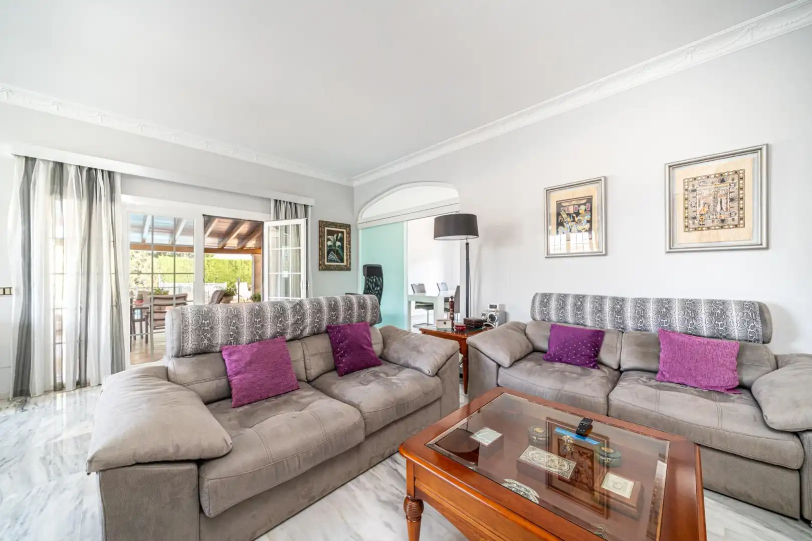 Sala d'estar de Casa o xalet en venda en Marratxí amb Aire condicionat, Calefacció i Jardí privat