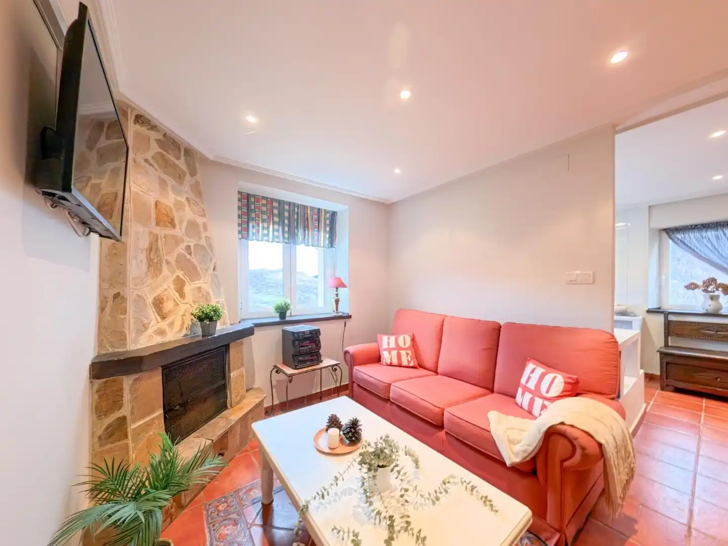 Living room of Houses for sale in Aller  with Heating, Private garden and Parquet flooring