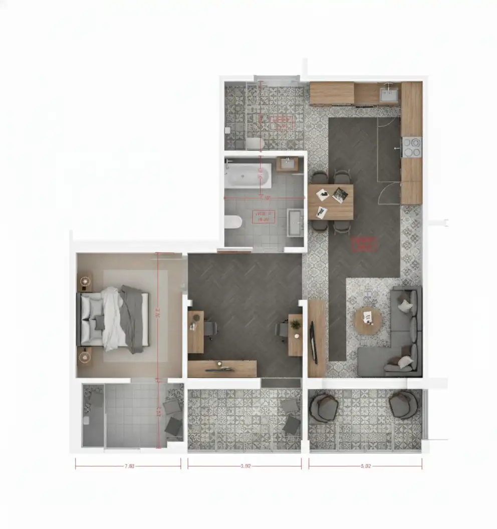 Neubau-Wohnung mit Terrasse zum Verkauf in Carrer de Santa Joaquima de Vedruna 2, imagen 3