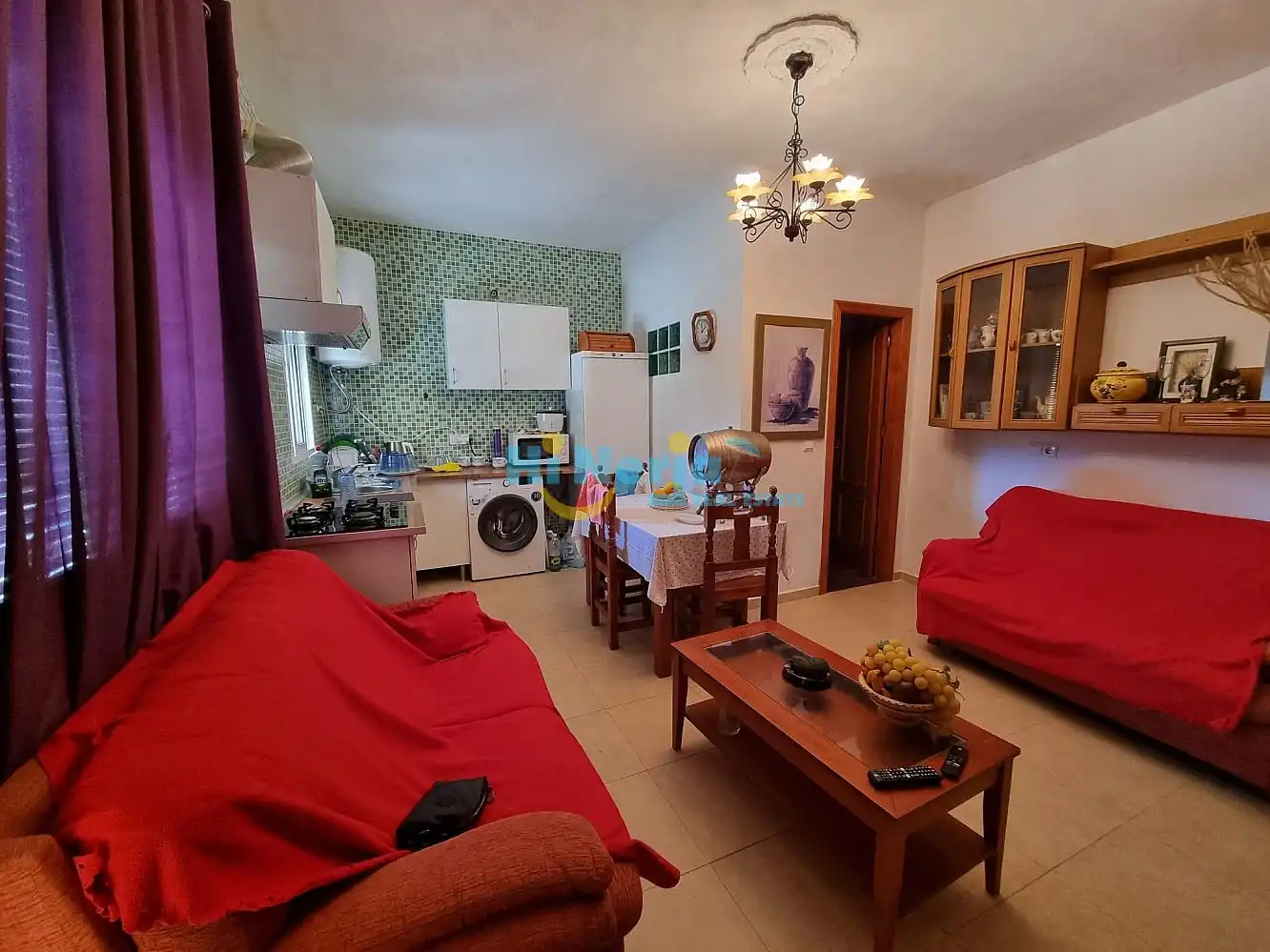 Sala de estar de Casa o chalet de alquiler en Nerja con Terraza, Piscina y Amueblado