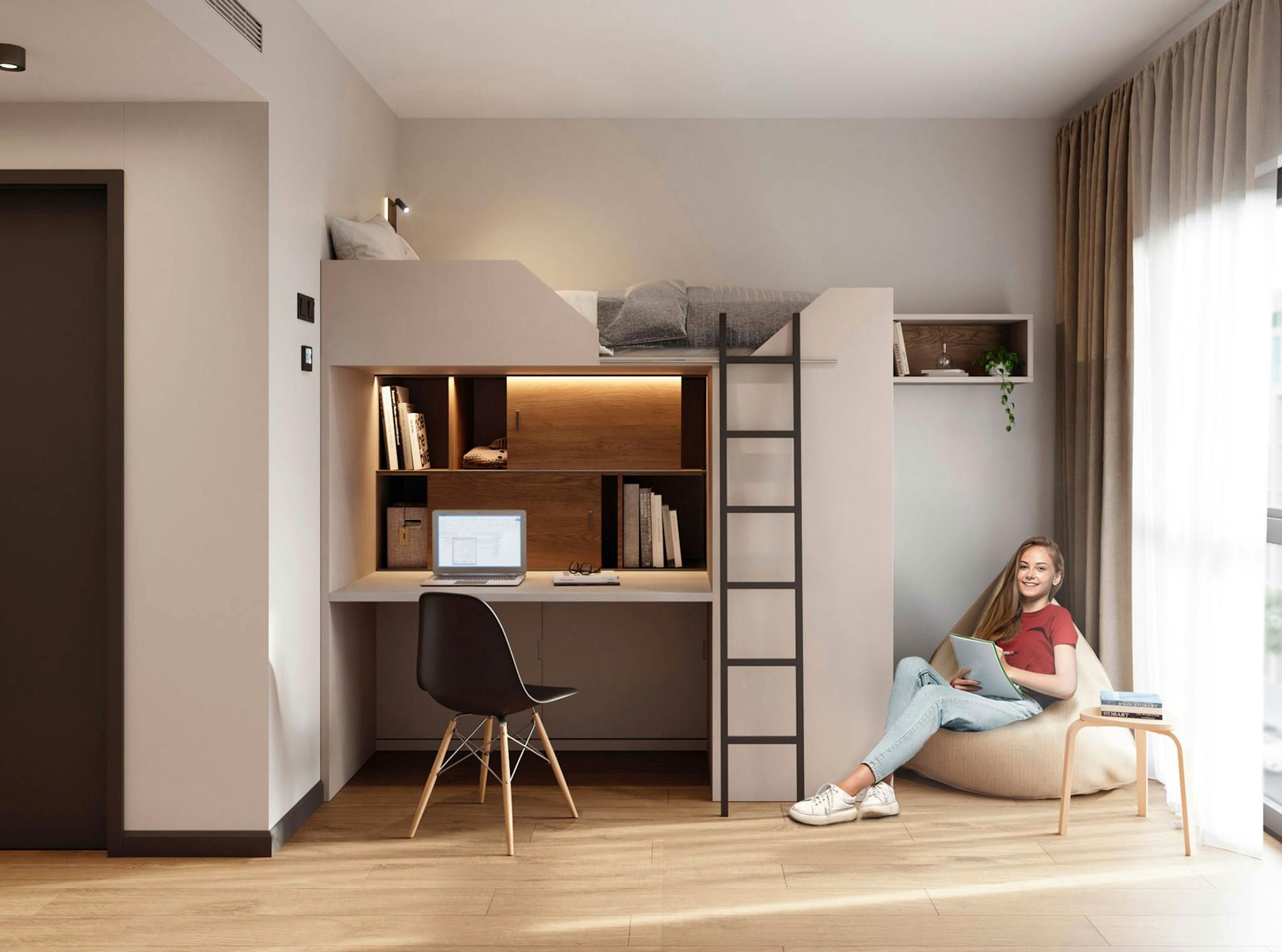 Bedroom of Flat to rent in  Barcelona Capital  with Air Conditioner, Heating and Private garden