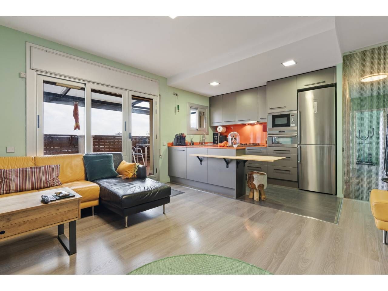 Kitchen of Flat for sale in Terrassa  with Air Conditioner, Parquet flooring and Terrace