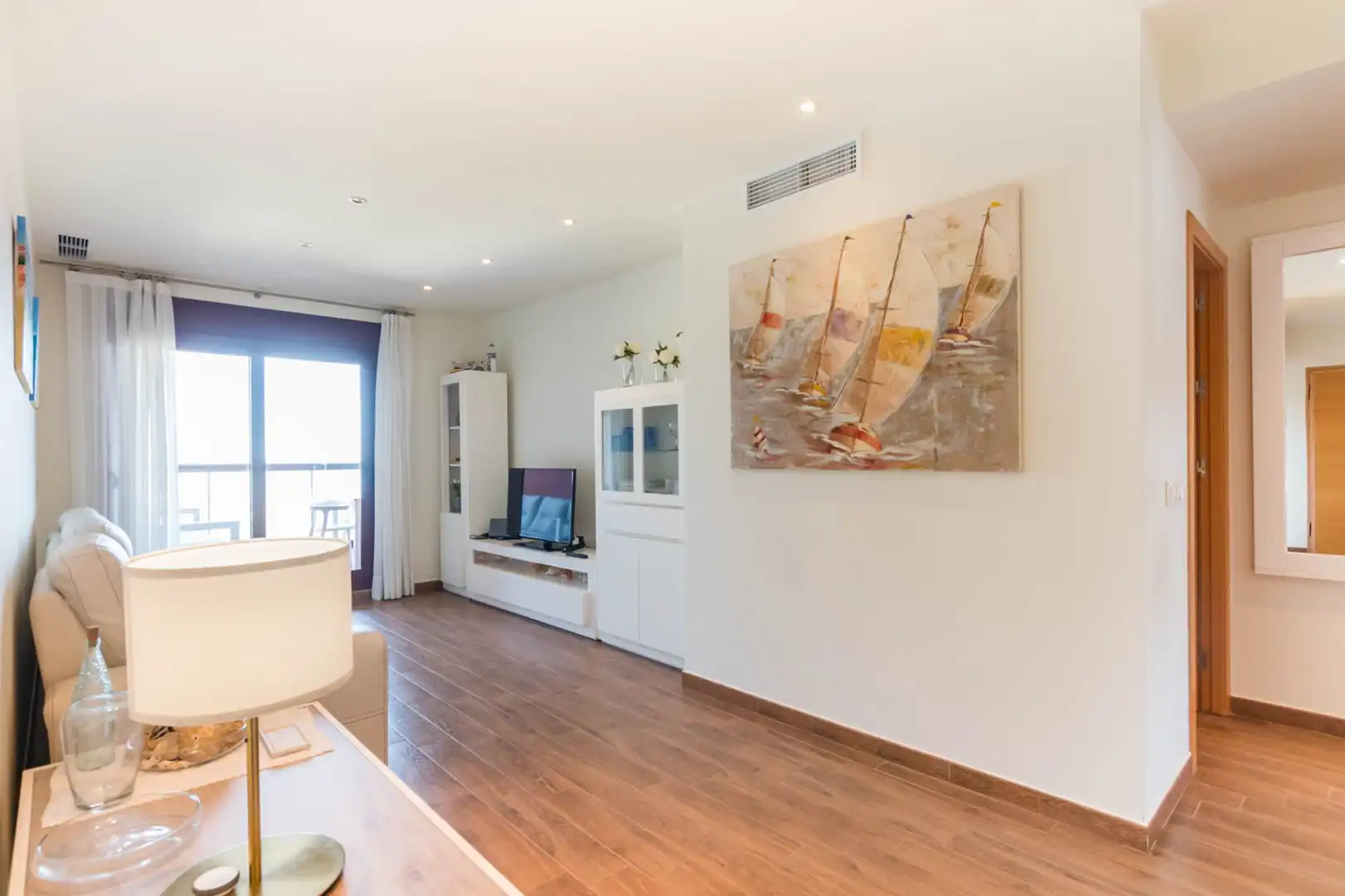 Sala de estar de Piso en venta en Pilar de la Horadada con Aire acondicionado, Calefacción y Jardín privado