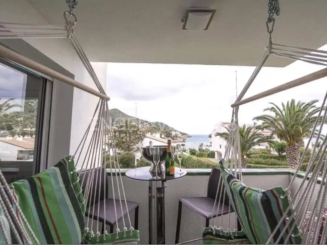 Balcony of Flat for rent in Sitges  with Air Conditioner, Heating and Parquet flooring