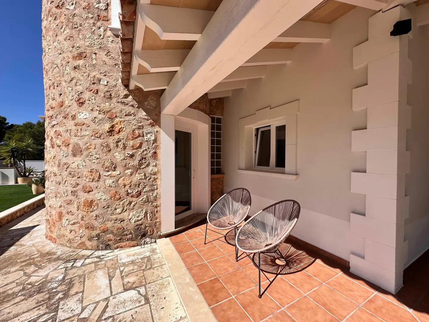 Terrasse von Country house zum Verkauf in Llucmajor mit Klimaanlage, Abstellraum und Schwimmbad