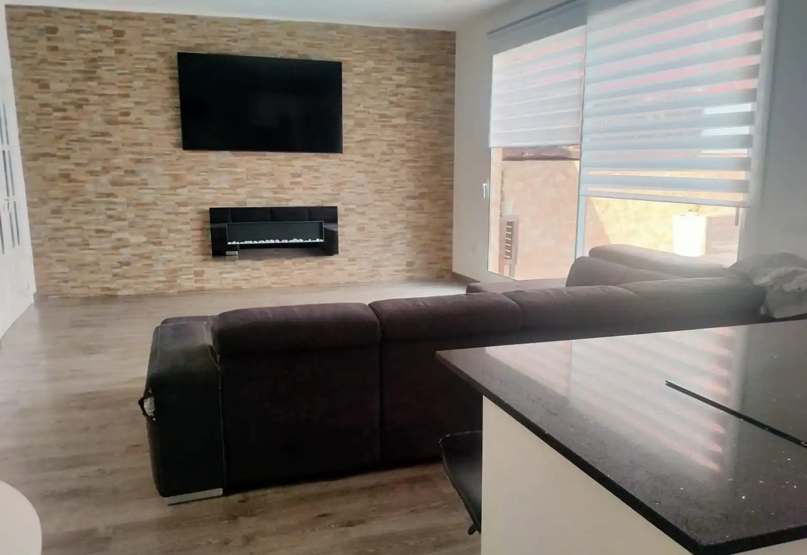 Sala de estar de Piso en venta en Badalona con Calefacción, Parquet y Terraza