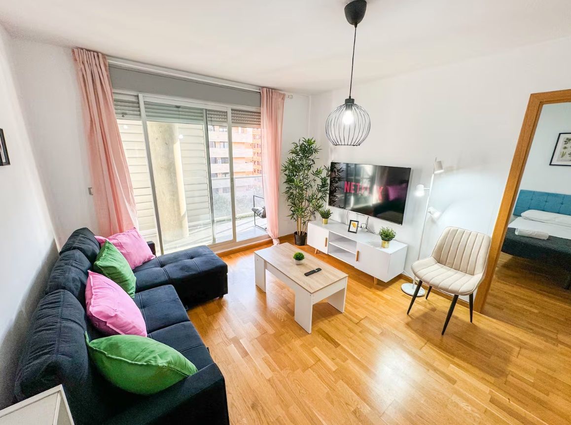 Living room of Apartment to rent in  Zaragoza Capital  with Air Conditioner, Heating and Parquet flooring