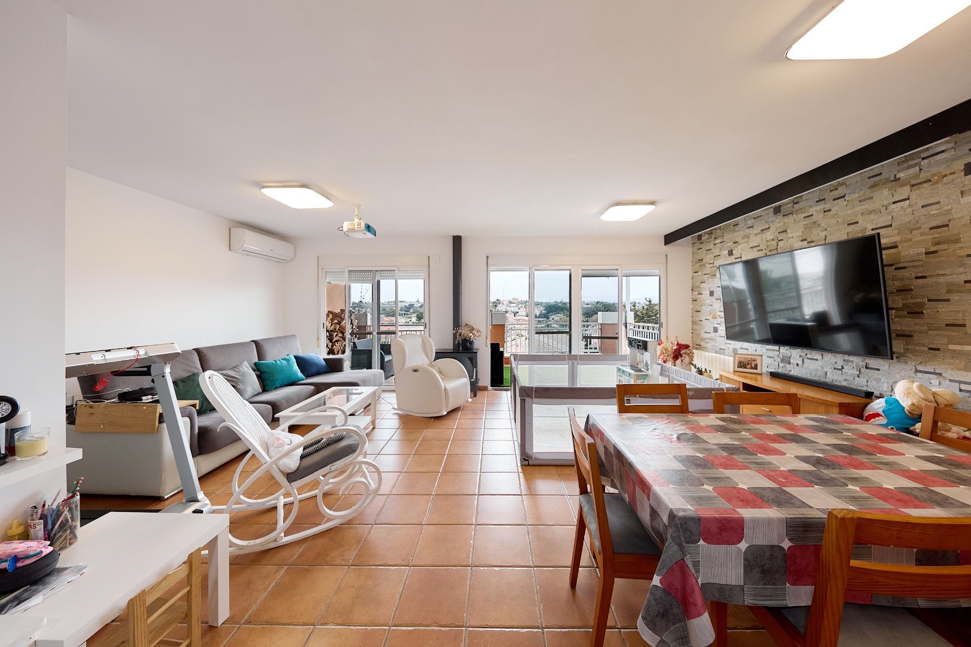 Living room of Single-family semi-detached for sale in Mutxamel  with Air Conditioner, Heating and Terrace