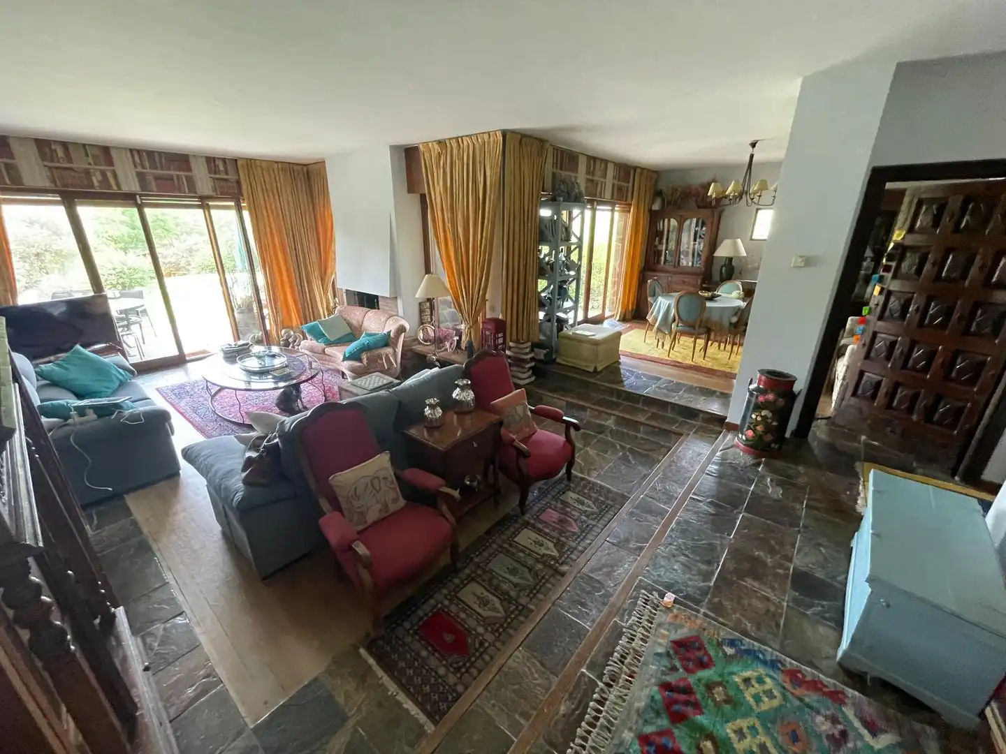 Sala d'estar de Casa o xalet en venda en Galapagar amb Aire condicionat, Calefacció i Jardí privat