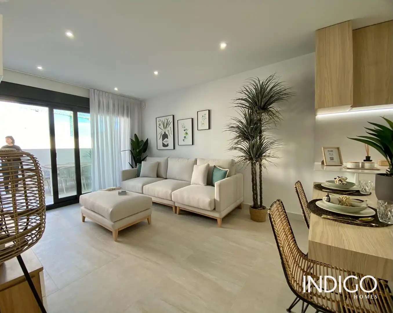 Wohnzimmer von Maisonette zum Verkauf in Orihuela mit Klimaanlage, Heizung und Terrasse