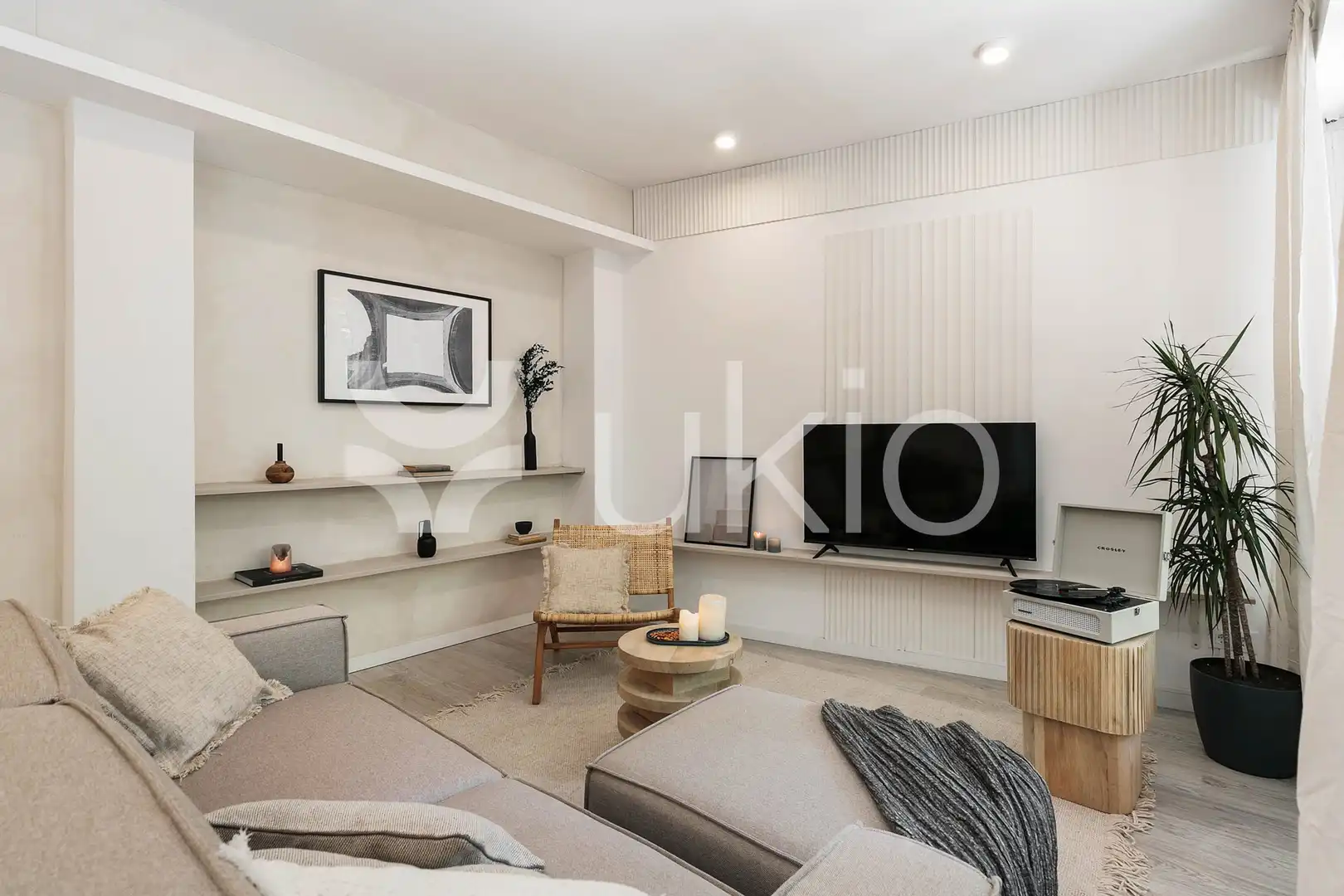 Sala d'estar de Apartament de lloguer en Barcelona amb Aire condicionat, Calefacció i Moblat