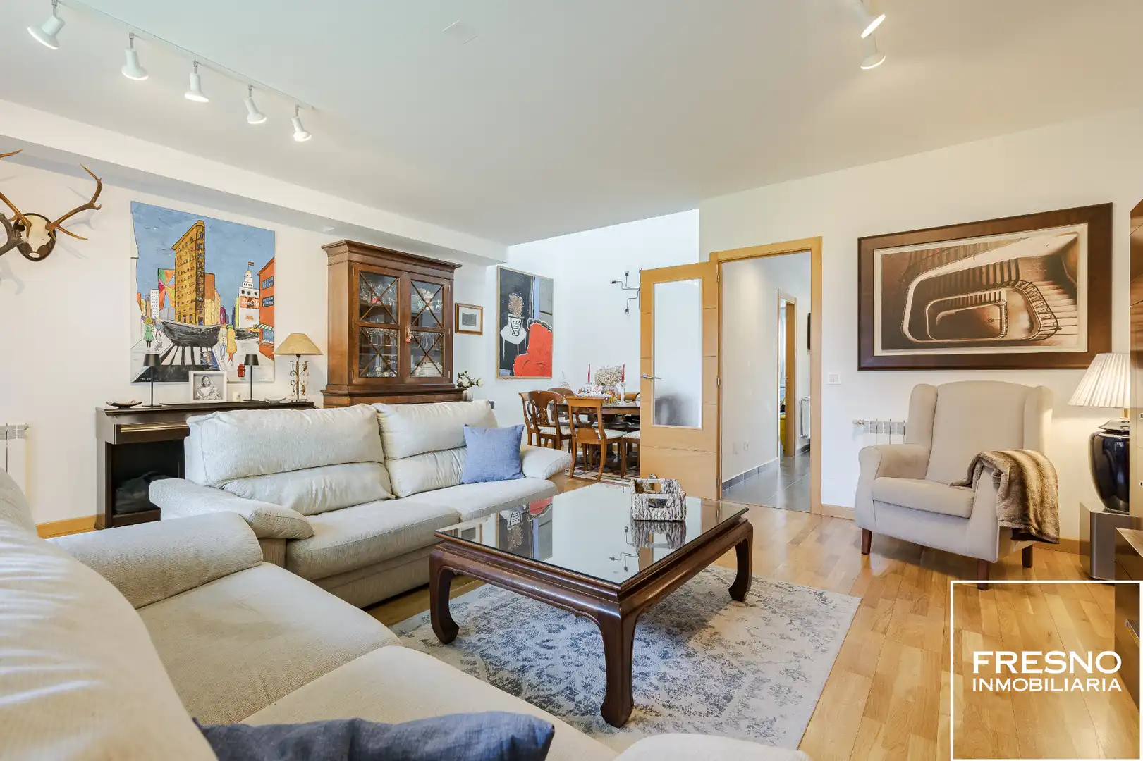 Sala de estar de Casa adosada en venta en Miramadrid