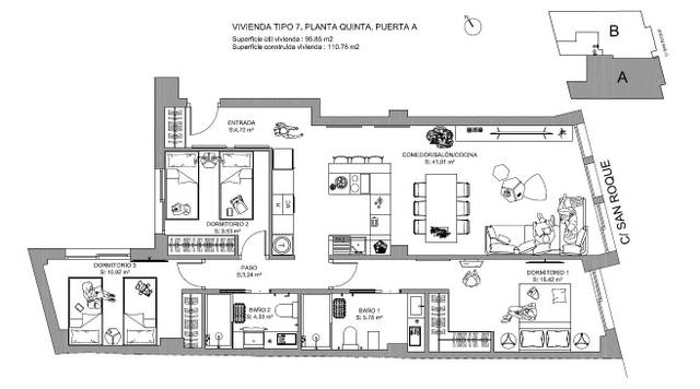 Piso en Venta en Calle SAN ROQUE en Plaza Illes Columbretes