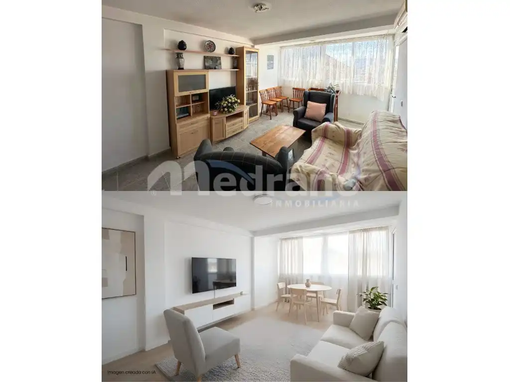 Wohnzimmer von Wohnung zum Verkauf in Benidorm mit Privatgarten, Schwimmbad und Möbliert