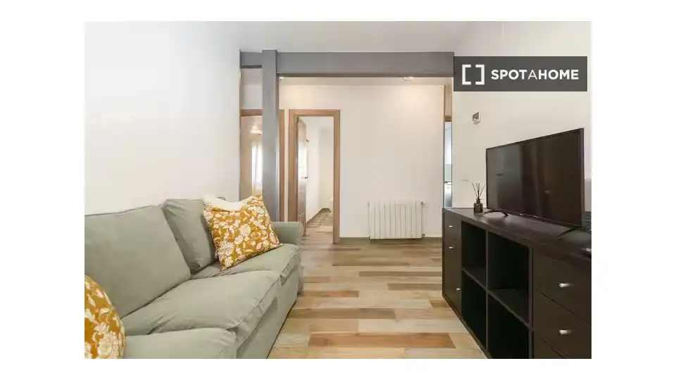 Sala d'estar de Pis de lloguer en Madrid amb Aire condicionat, Calefacció i Moblat
