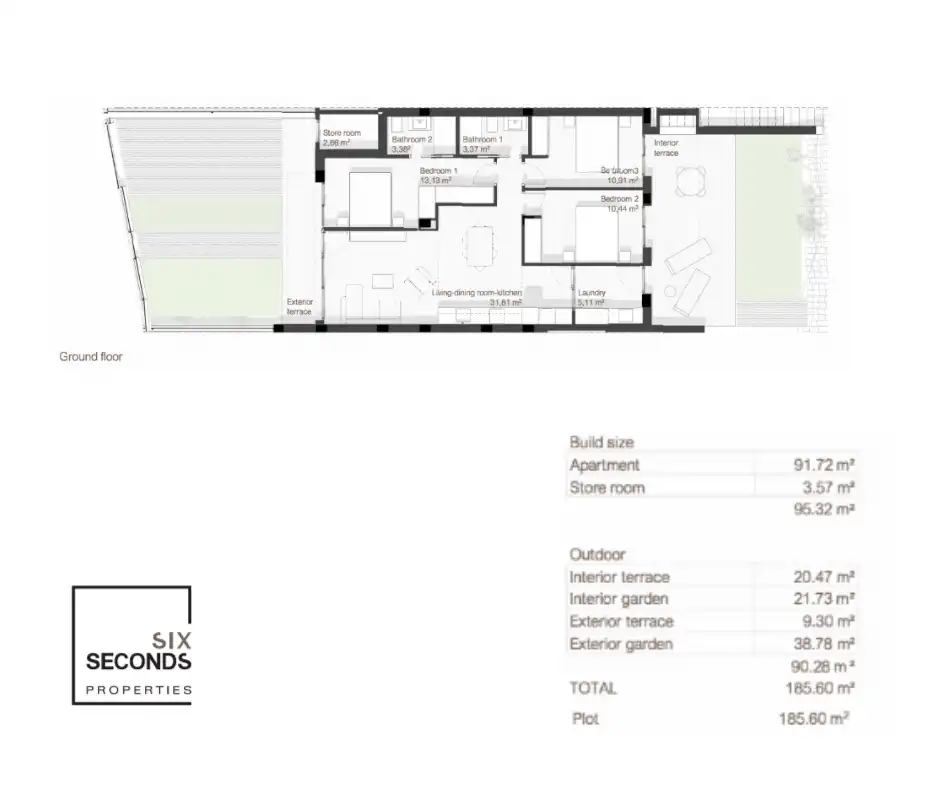 Bungalow con giardino in vendita a Roda, imagen 2