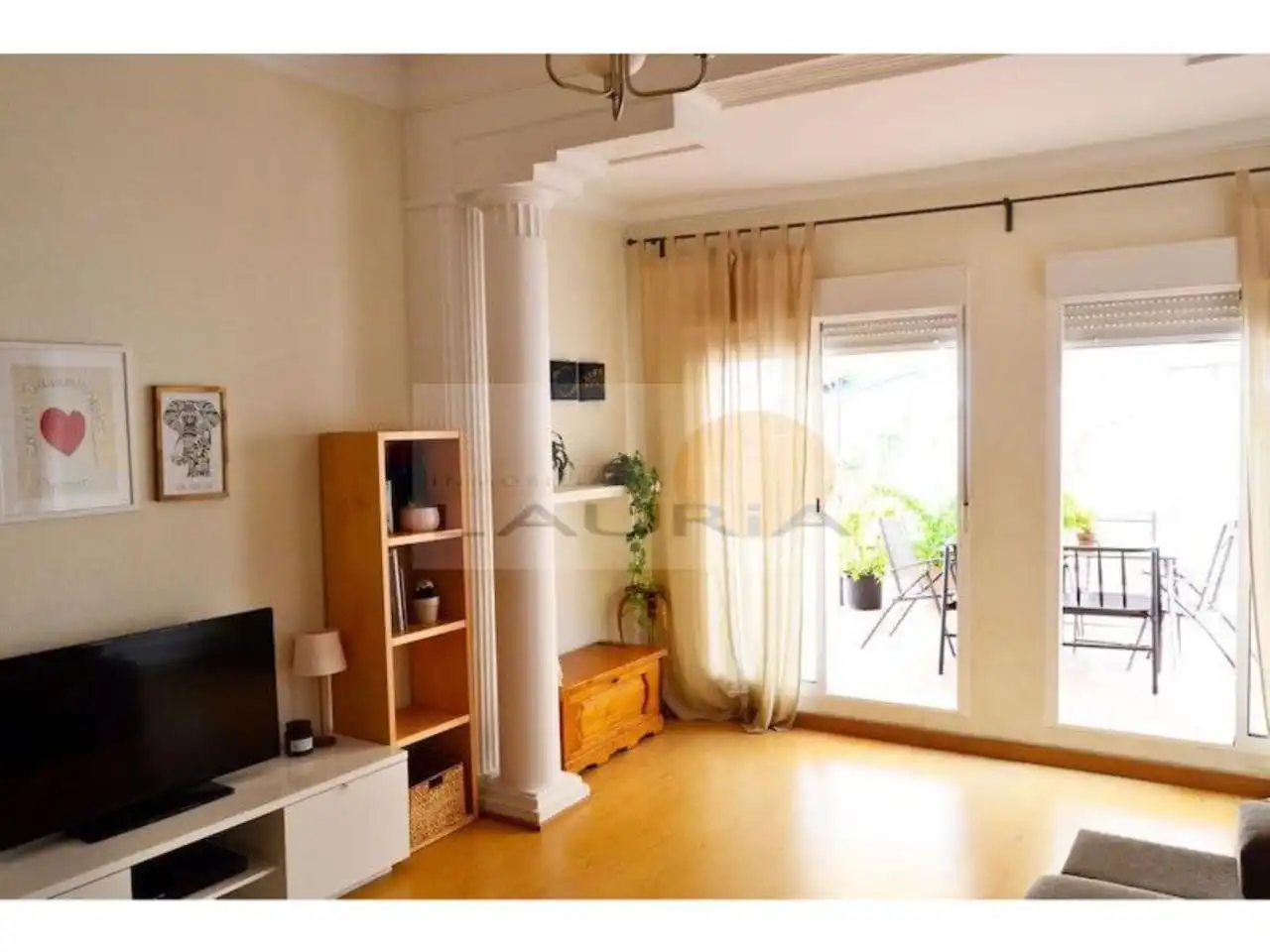 Wohnzimmer von Wohnung zur Miete in Valencia mit Heizung, Terrasse und Möbliert