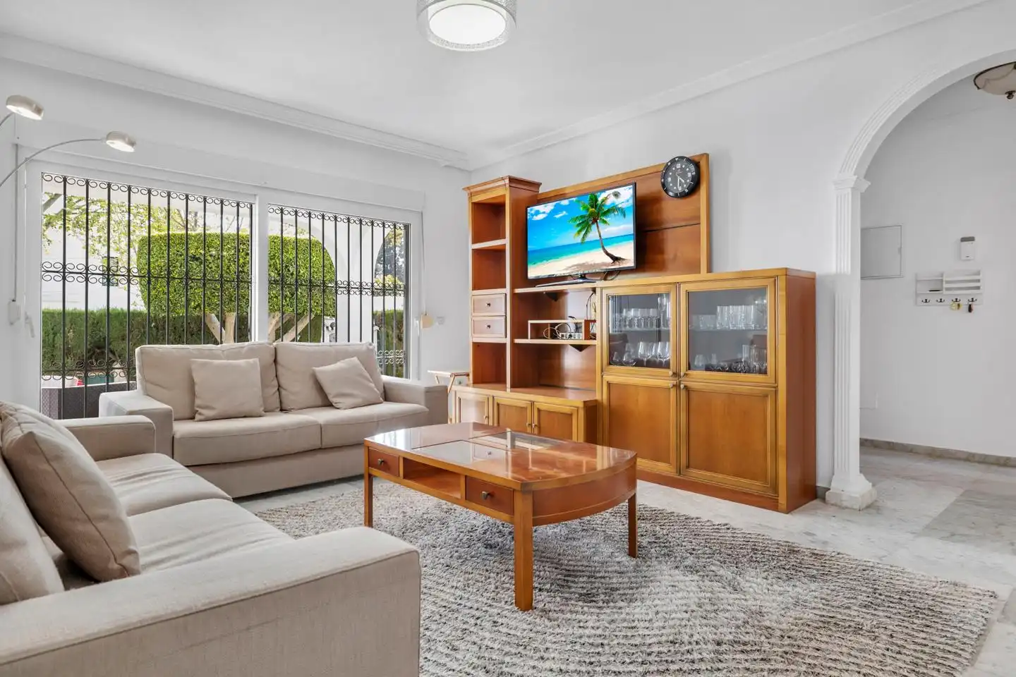 Living room of Houses for rent in Benalmádena  with Air Conditioner, Private garden and Swimming Pool