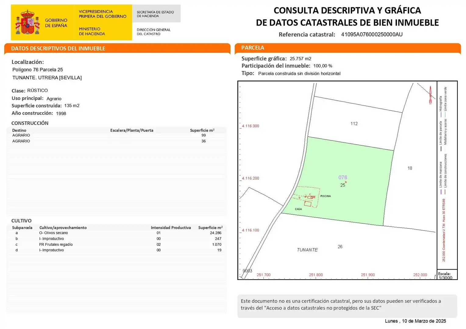 Terreno en venta en Utrera