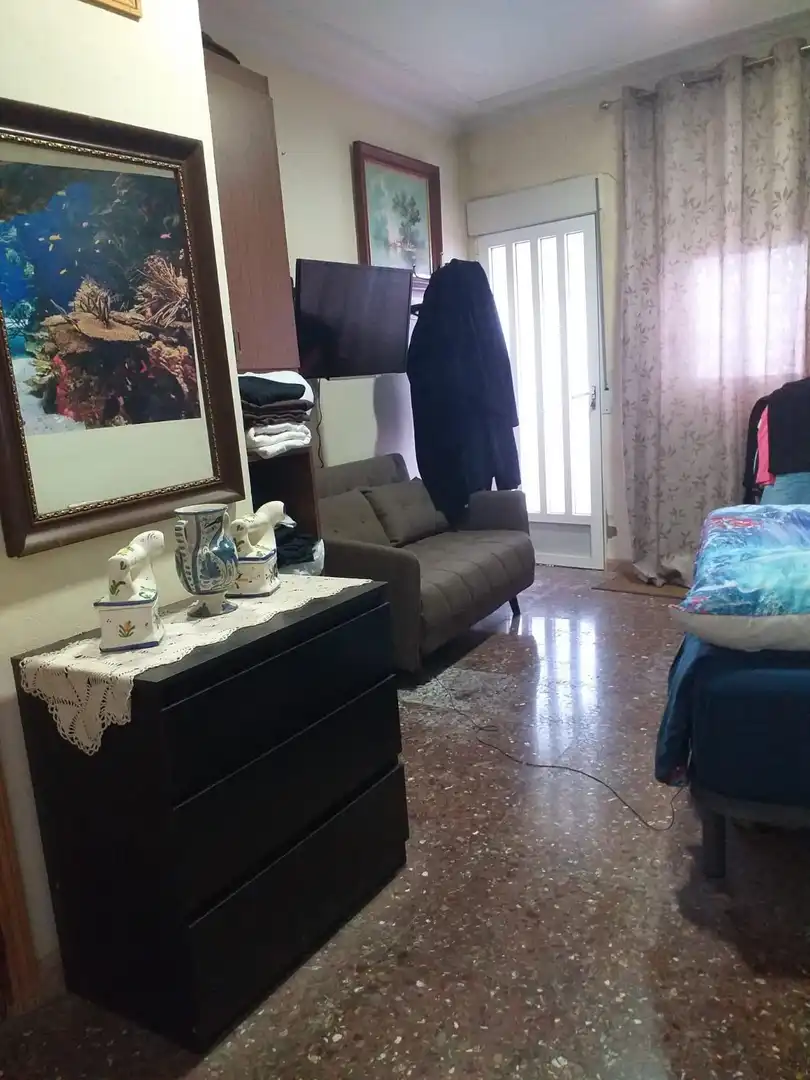 Sala de estar de Casa adosada en venta en Vinalesa con Aire acondicionado, Calefacción y Jardín privado