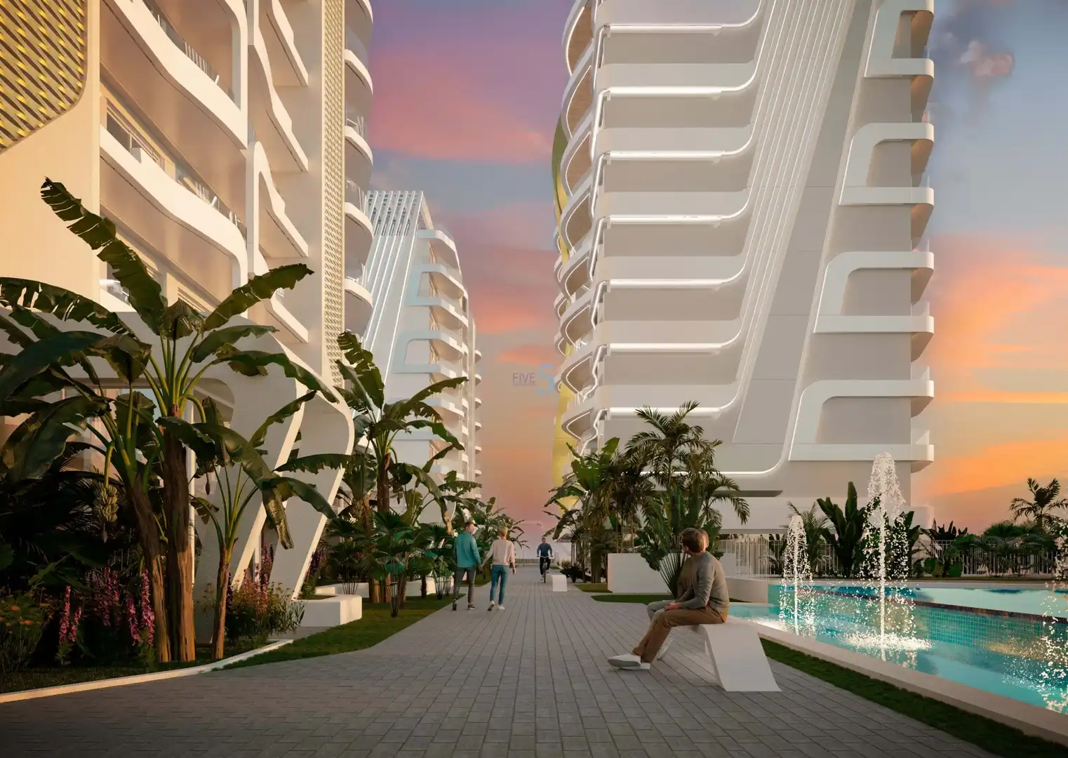 Vista exterior de Ático en venta en La Manga del Mar Menor con Piscina