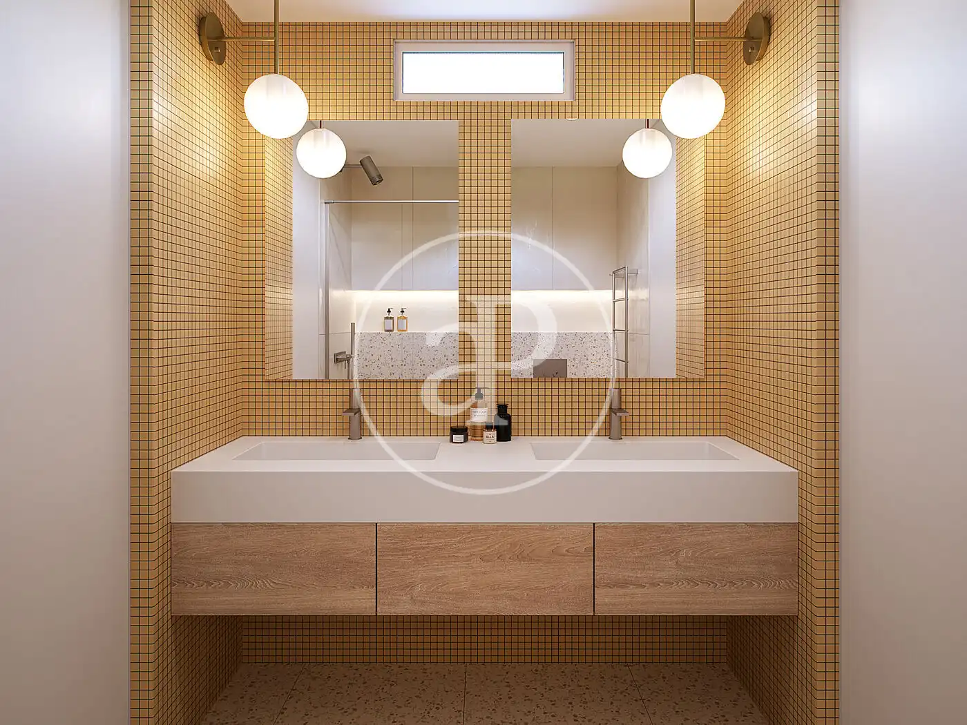 Badezimmer von Wohnung zum Verkauf in Barcelona mit Klimaanlage, Heizung und Privatgarten