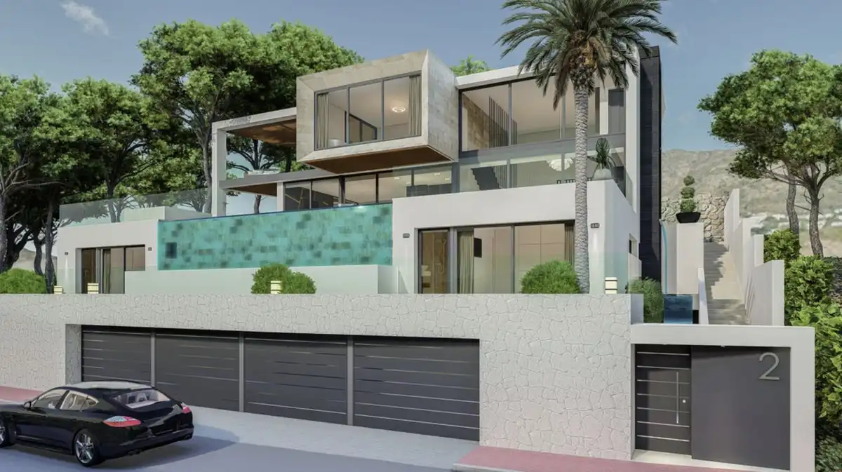 Exterior view of Houses for sale in Mijas  with Air Conditioner, Private garden and Terrace