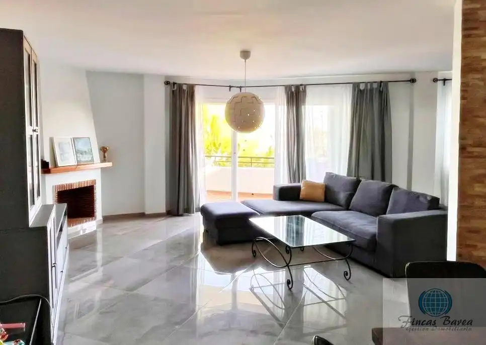 Living room of Flat for rent in Mijas  with Air Conditioner, Terrace and Furnished