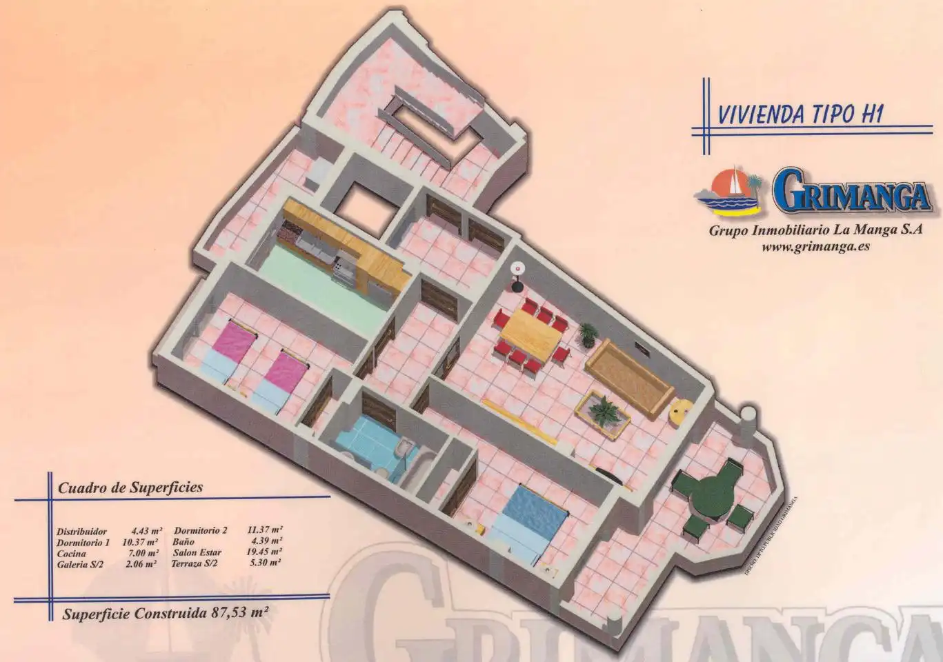 Apartament en venda en La Manga del Mar Menor amb Aire condicionat, Calefacció i Terrassa