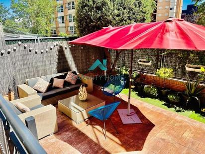 Terrace of Flat for sale in  Madrid Capital  with Air Conditioner, Heating and Private garden