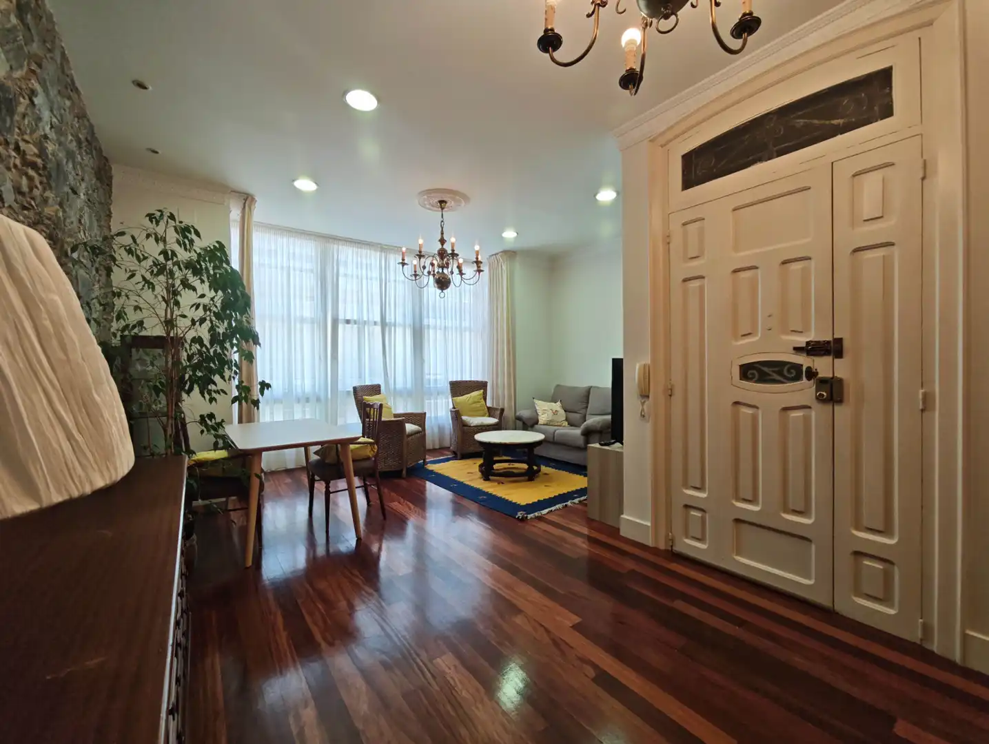 Sala de estar de Piso de alquiler en Ferrol con Calefacción, Parquet y Terraza