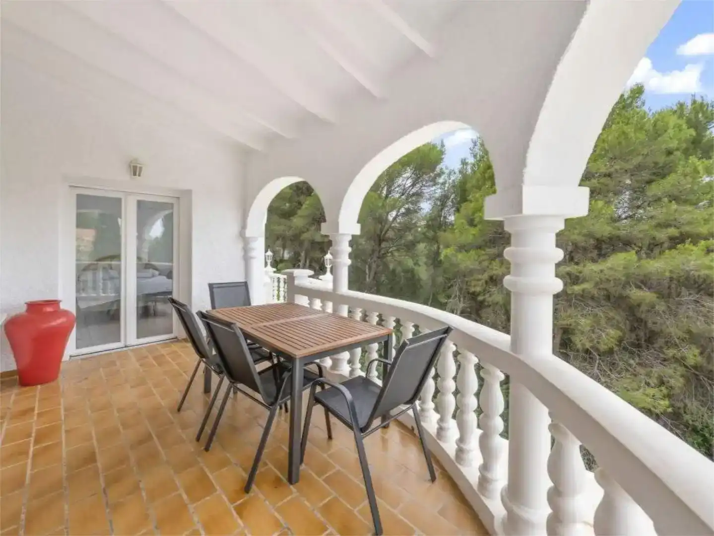 Terraza de Casa o chalet de alquiler en Dénia con Jardín privado, Parquet y Piscina