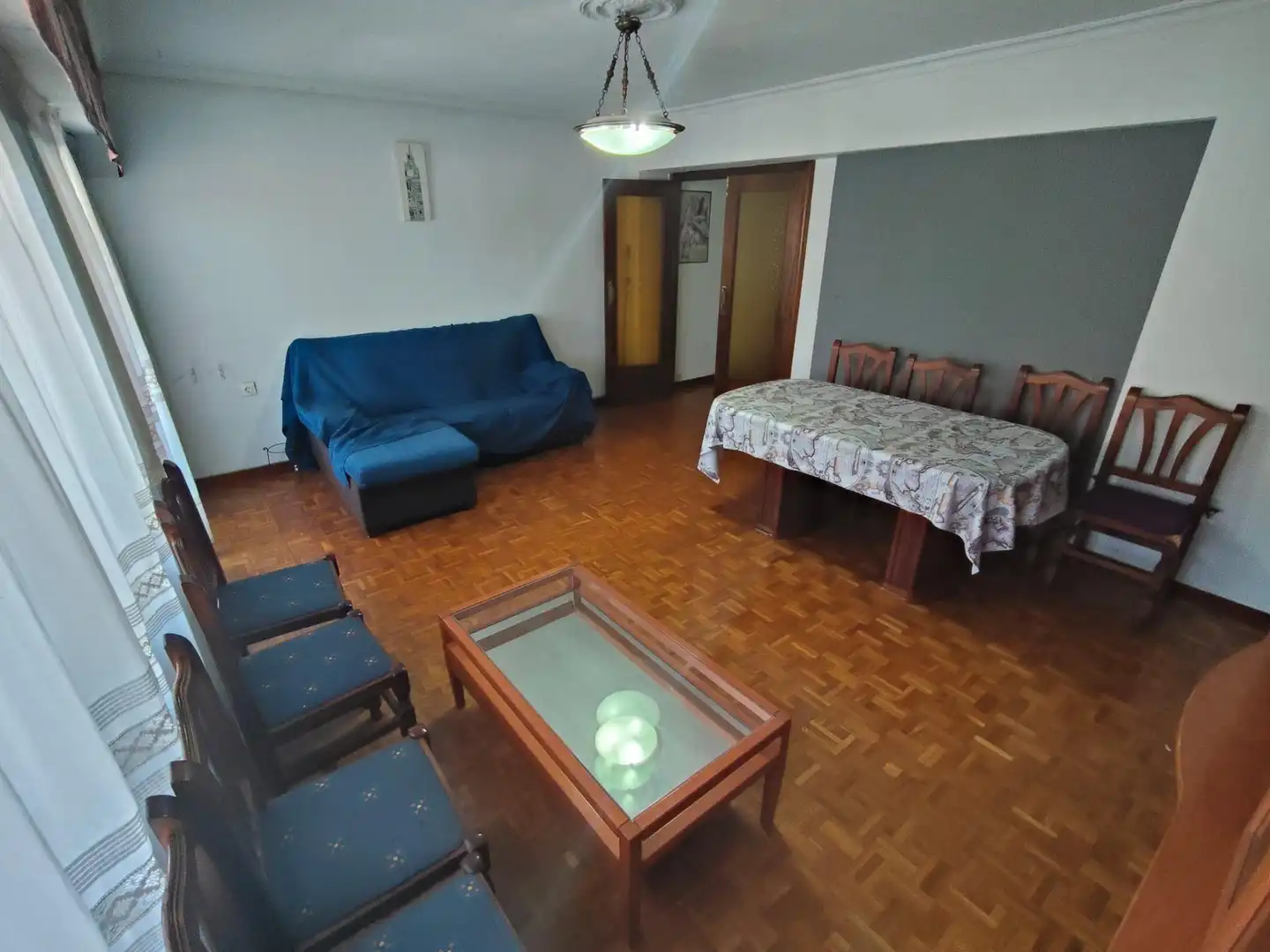 Wohnzimmer von Wohnung zum Verkauf in Alicante / Alacant mit Klimaanlage, Parkett und Terrasse