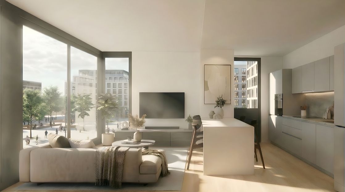 Living room of Single-family semi-detached for sale in Badalona  with Air Conditioner, Heating and Terrace