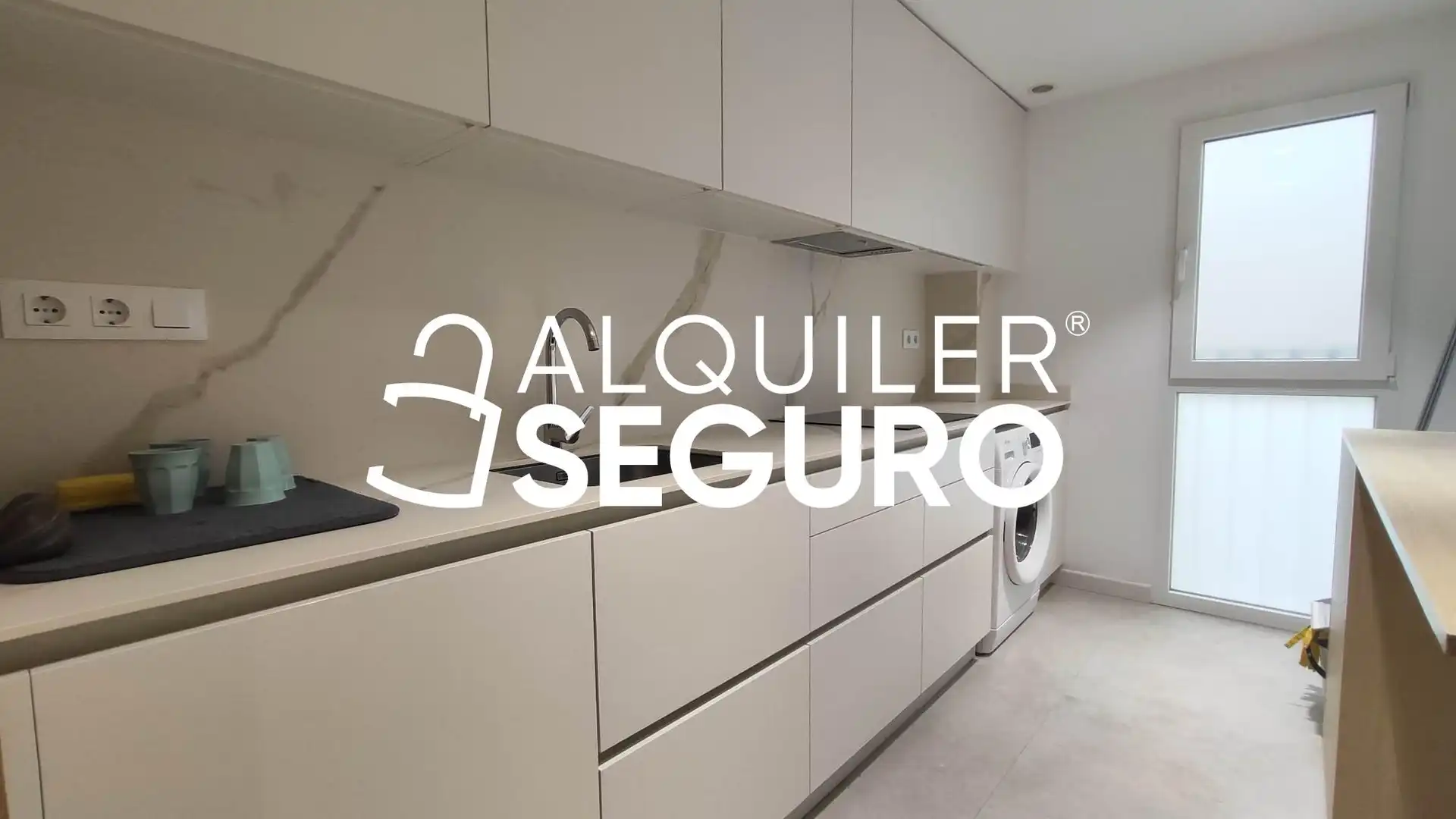 Küche von Wohnung zur Miete in Valencia mit Klimaanlage und Heizung