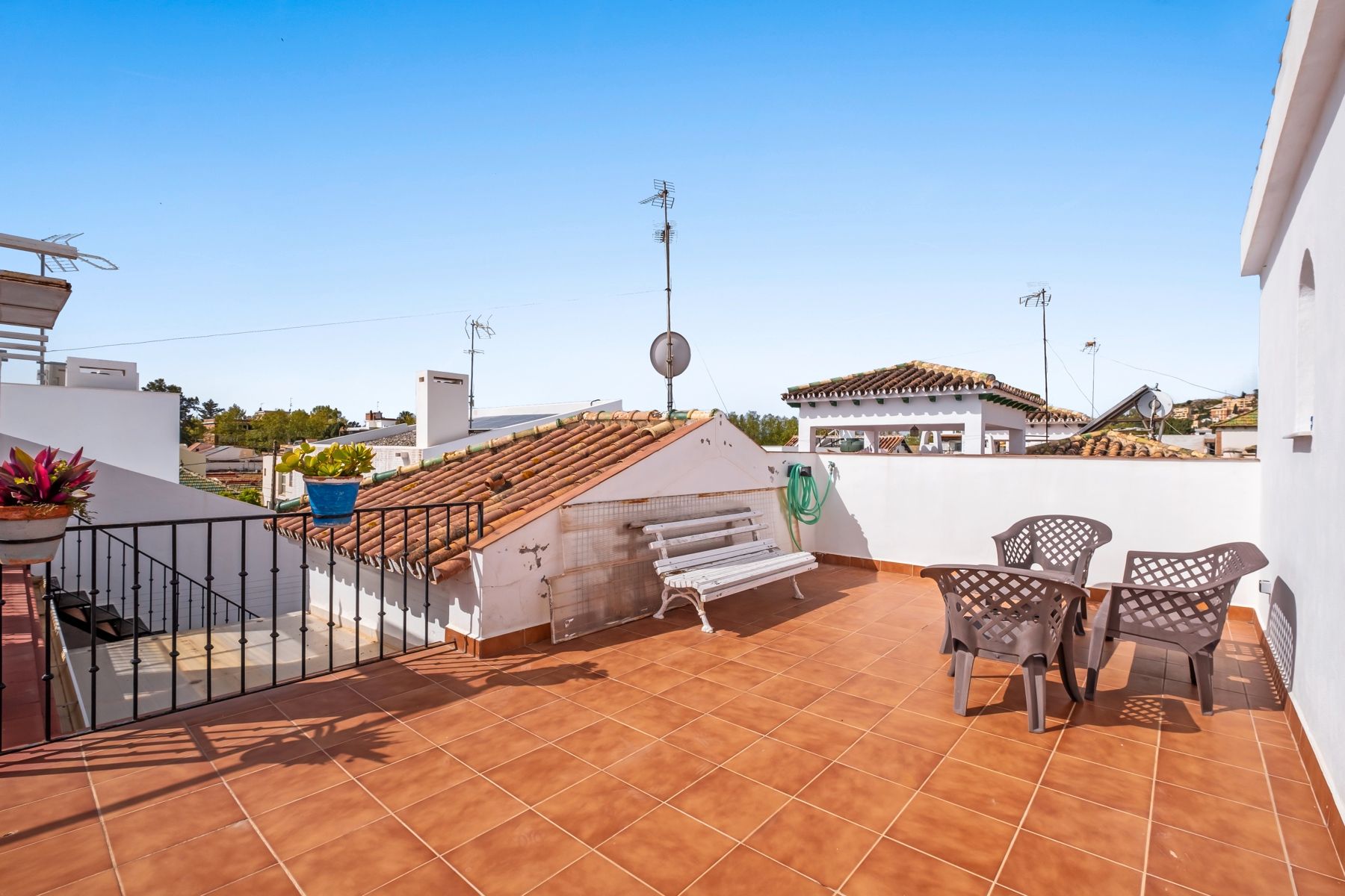 Terrace of Single-family semi-detached for sale in Málaga Capital  with Air Conditioner, Private garden and Terrace