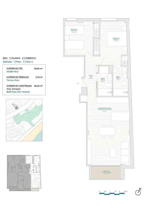 Appartement compact avec terrasse à vendre à Centro Urbano, imagen 12