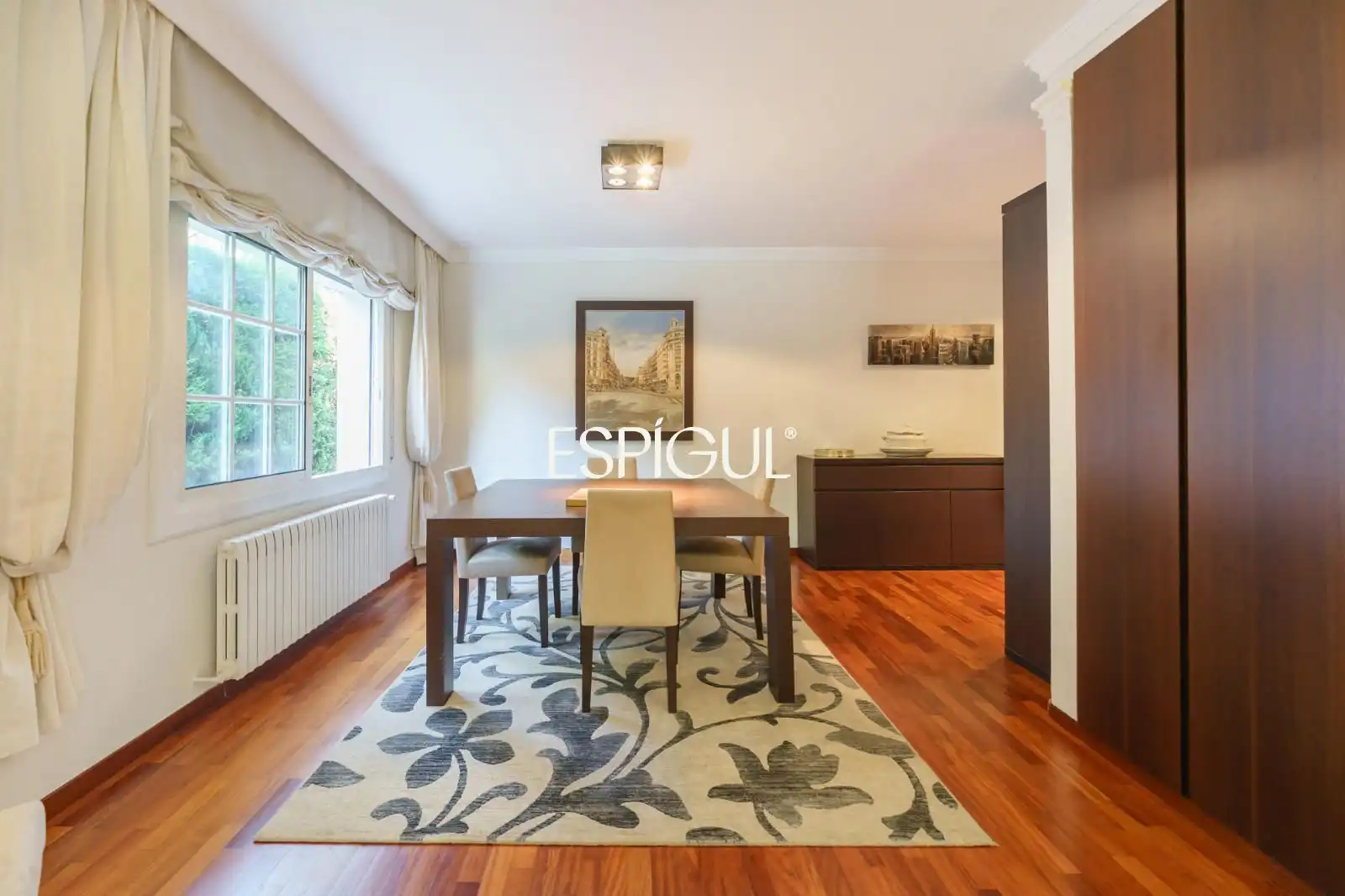Dining room of Houses for sale in Sant Cugat del Vallès  with Air Conditioner, Heating and Parquet flooring