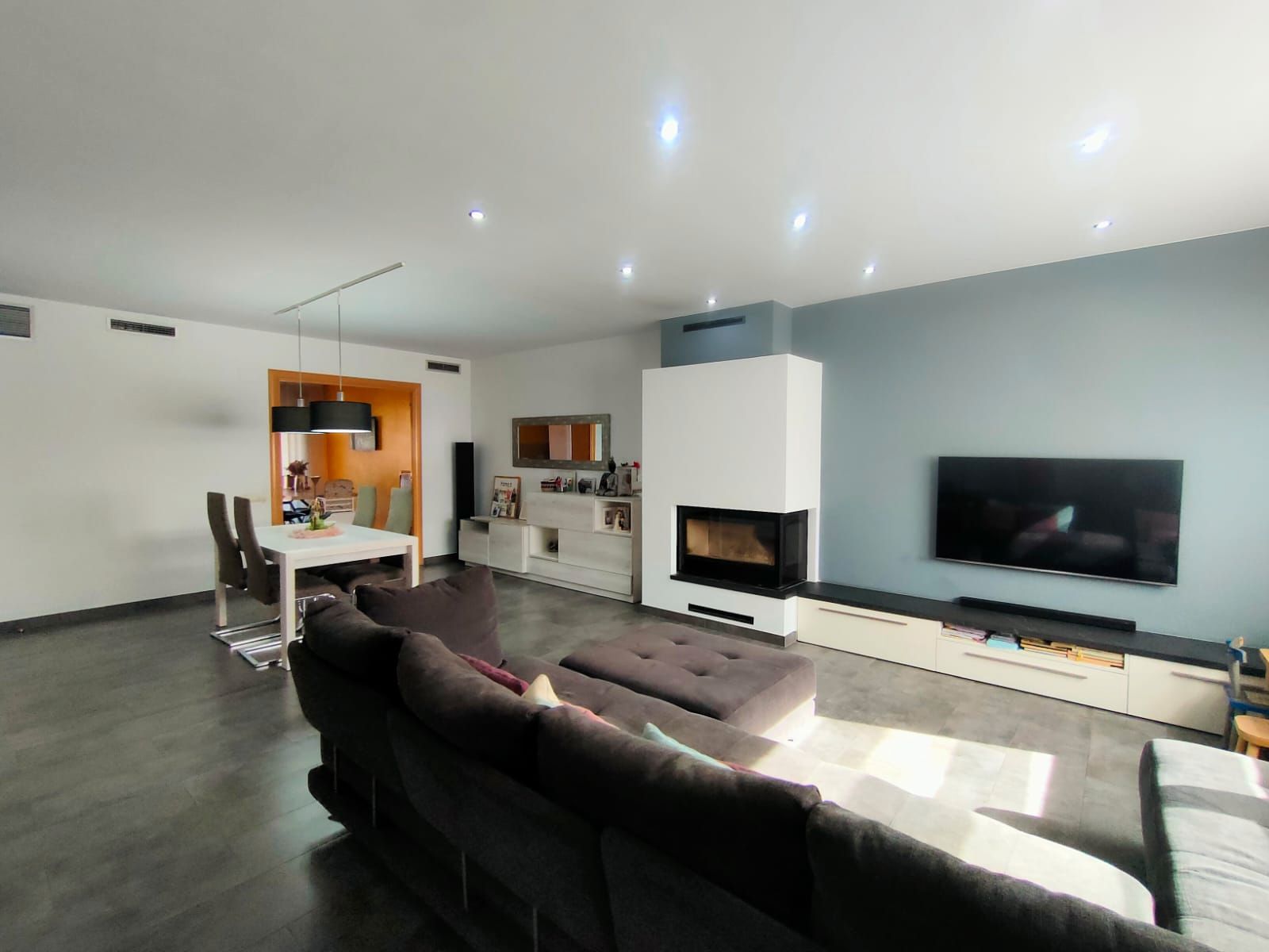 Sala d'estar de Casa adosada en venda en Sils amb Aire condicionat, Calefacció i Jardí privat