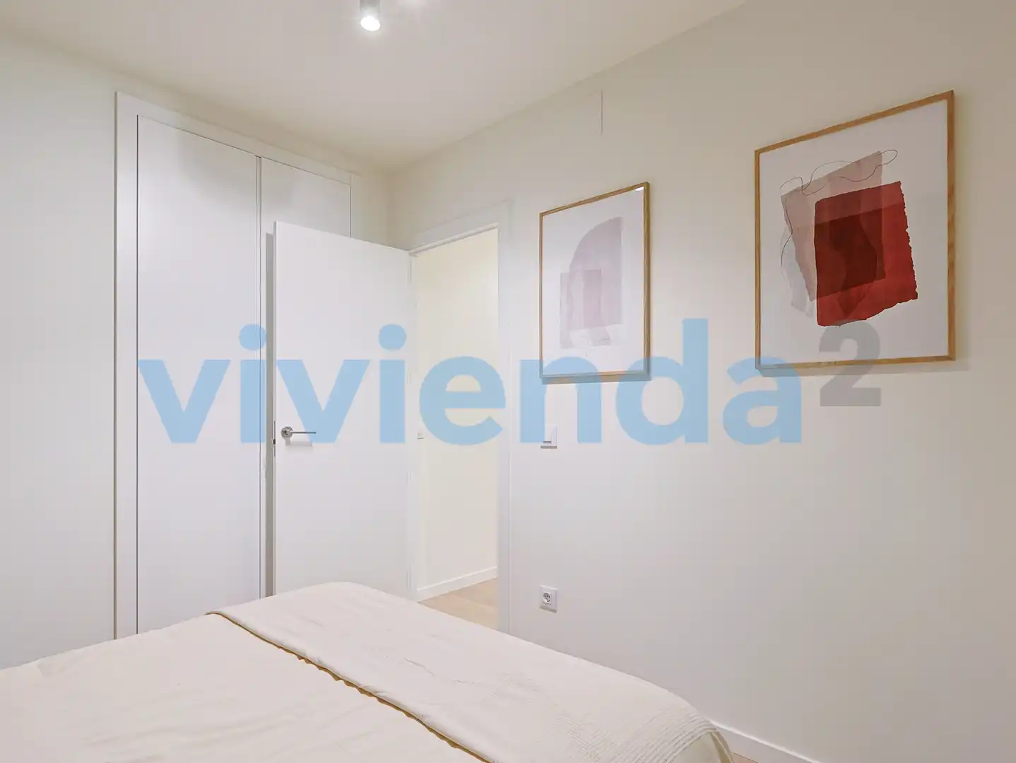 Schlafzimmer von Wohnung zur Miete in Madrid mit Klimaanlage und Balkon
