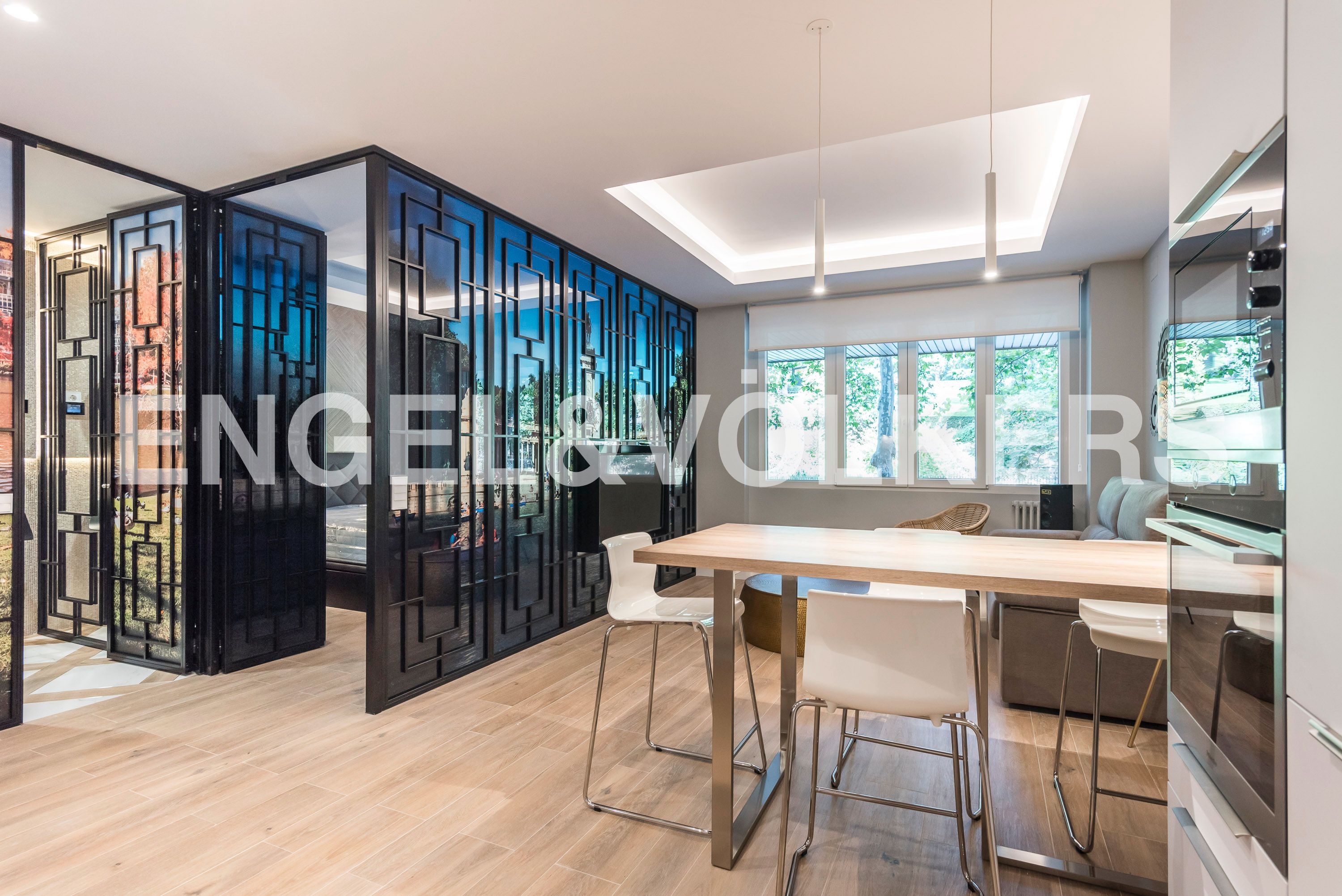 Living room of Apartment to rent in  Madrid Capital  with Air Conditioner, Heating and Furnished