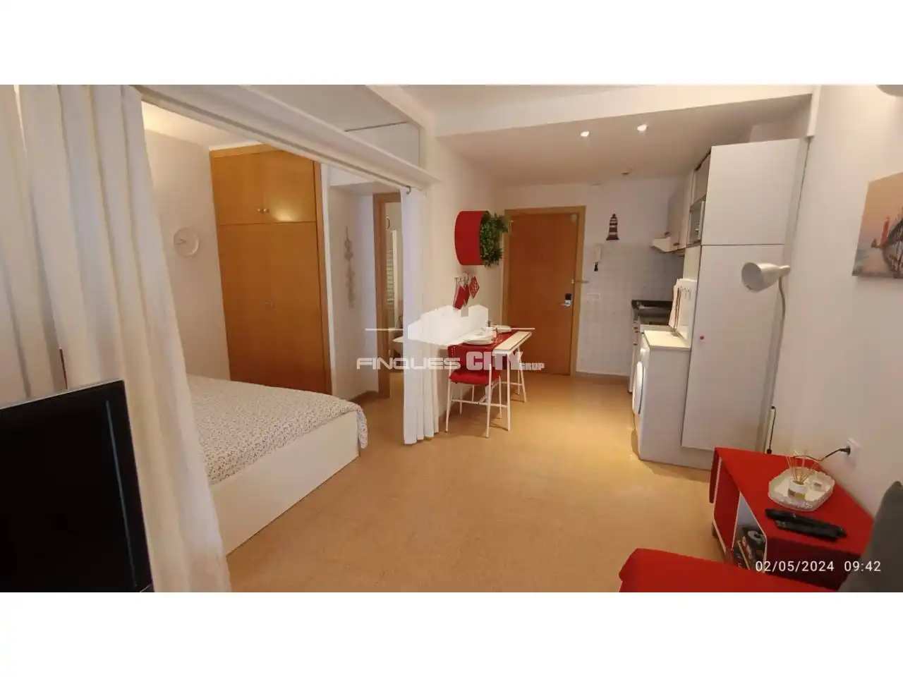 Bedroom of Study for rent in Calella  with Air Conditioner, Heating and Terrace