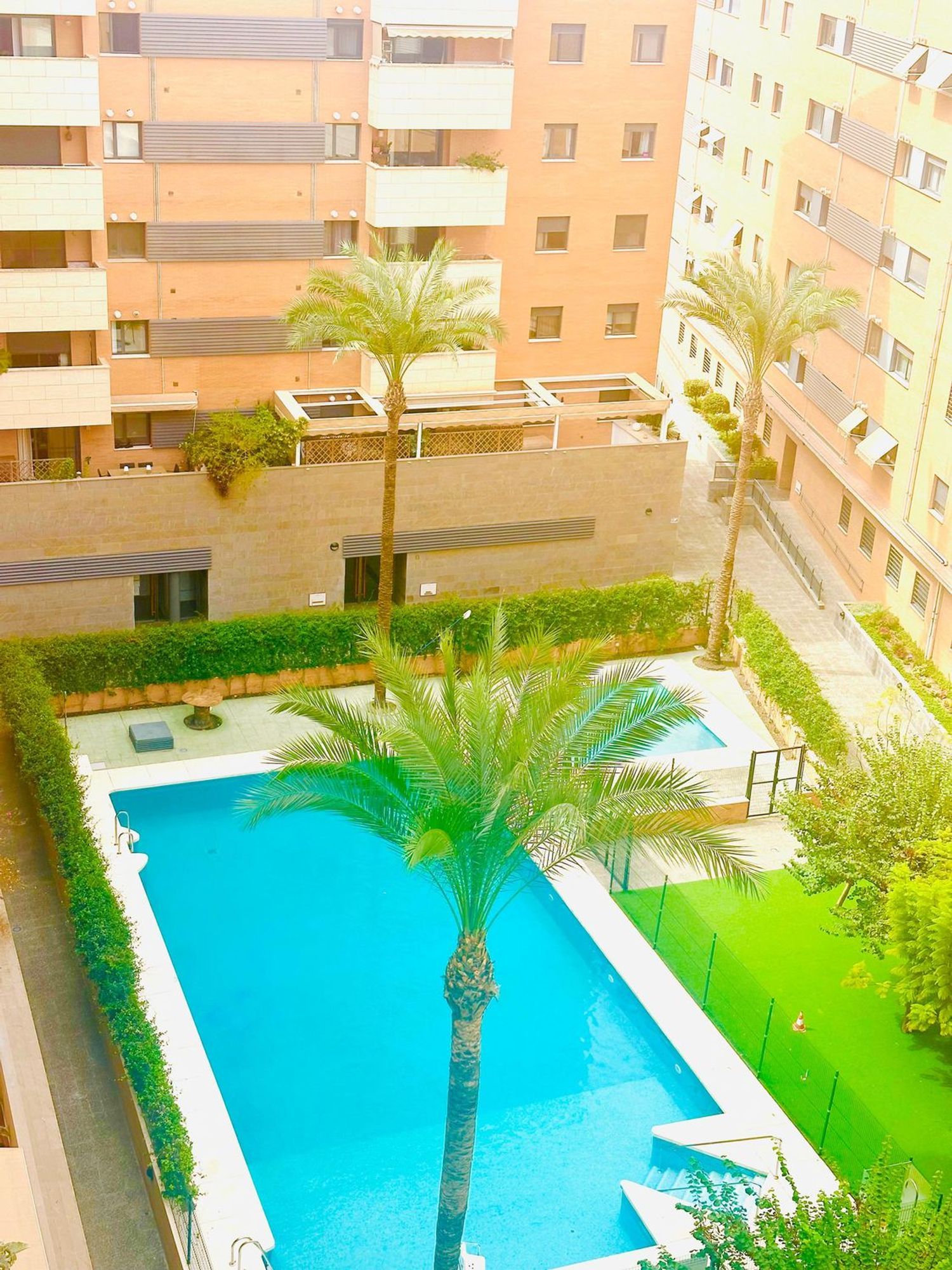 Swimming pool of Flat for sale in Málaga Capital  with Air Conditioner, Private garden and Terrace