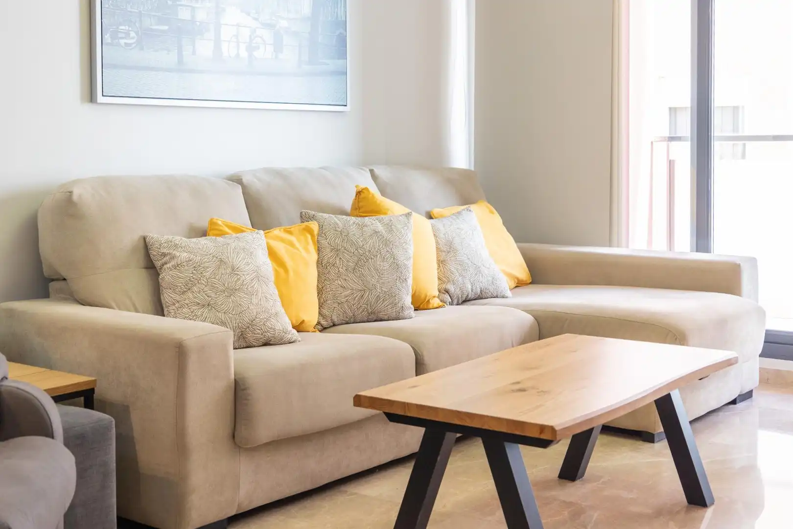 Wohnzimmer von Dachboden zum Verkauf in Foios mit Klimaanlage, Heizung und Terrasse